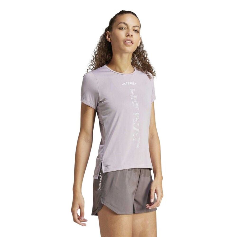 Adidas Womens/Ladies Terrex Agravic Trail Regular T-Shirt / Preloved Fig - Picture 3 of 4